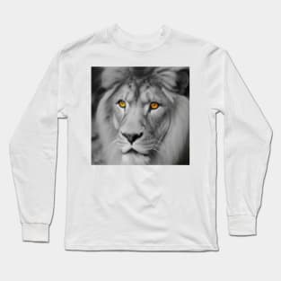 Lion King with Orange Eyes Long Sleeve T-Shirt